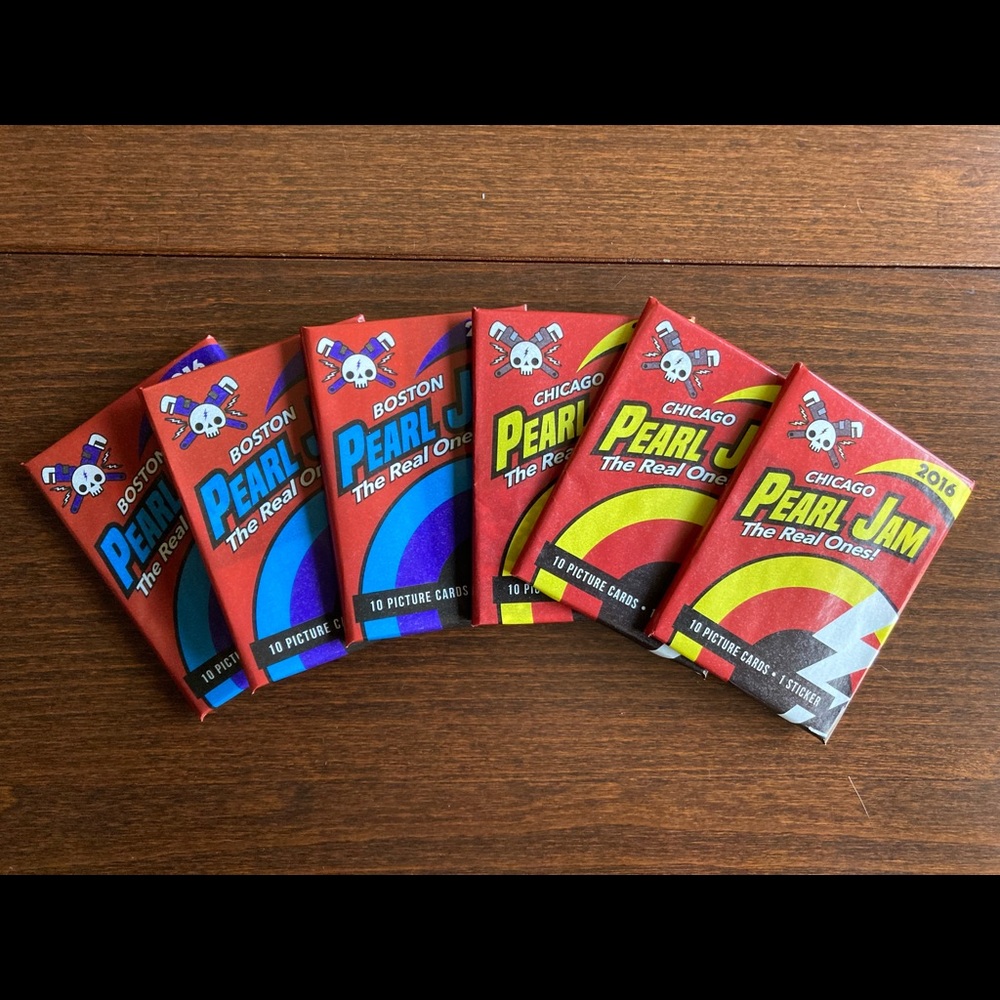 COPY - Pearl Jam Boston and Chicago Trading Cards (Lot of 6)